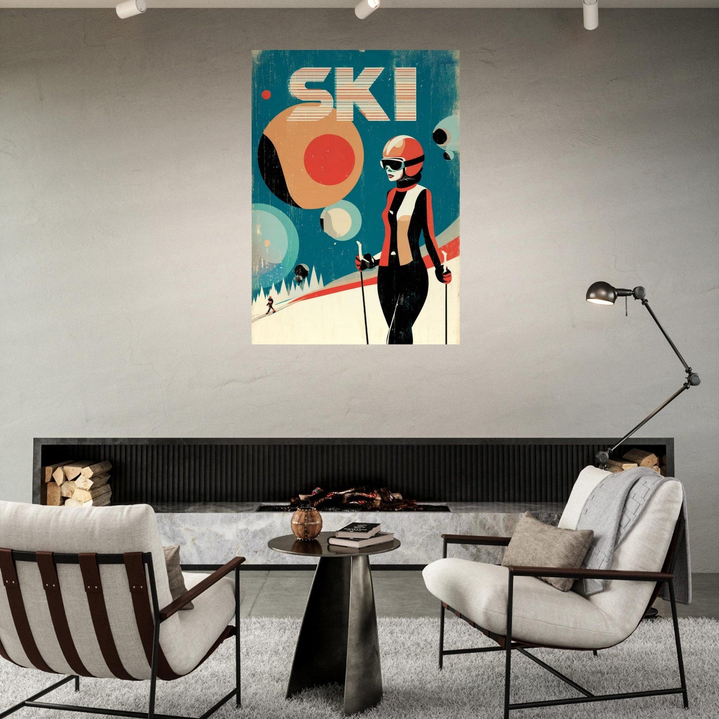 Ski the Future Retro Poster - Sillystroke