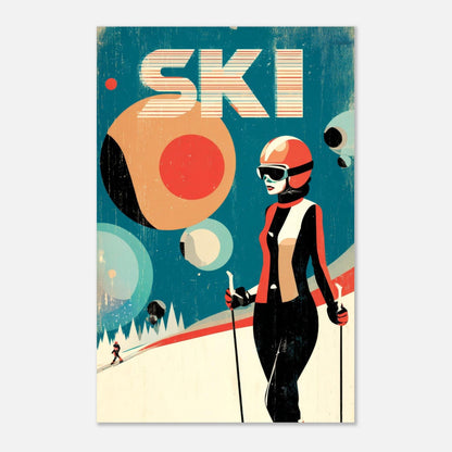 Ski the Future Retro Poster - Sillystroke