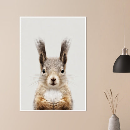 Squirrel portrait poster - Sillystroke