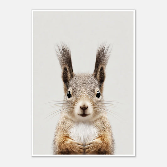 Squirrel portrait poster - Sillystroke
