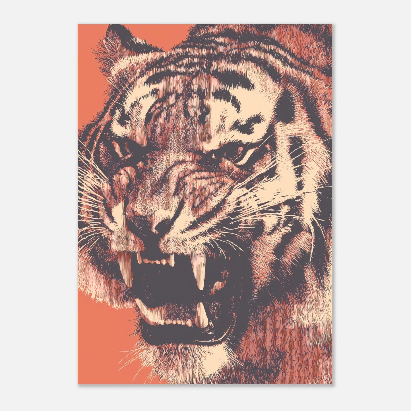 Stunning Close - Up Tiger Poster - Sillystroke