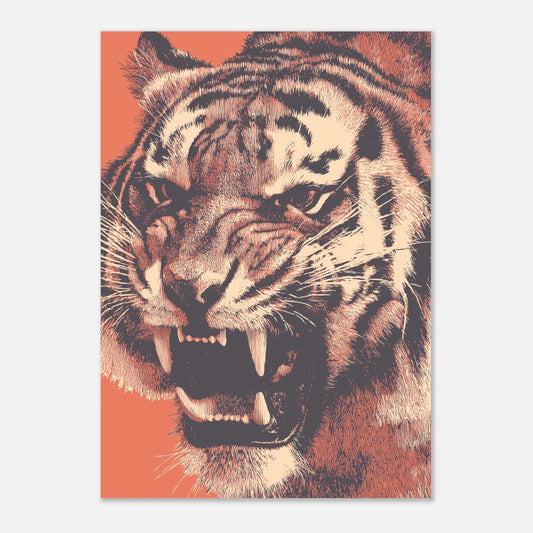 Stunning Close - Up Tiger Poster - Sillystroke