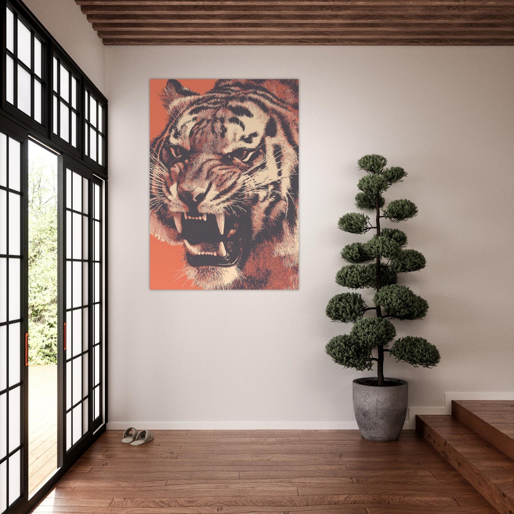 Stunning Close - Up Tiger Poster - Sillystroke
