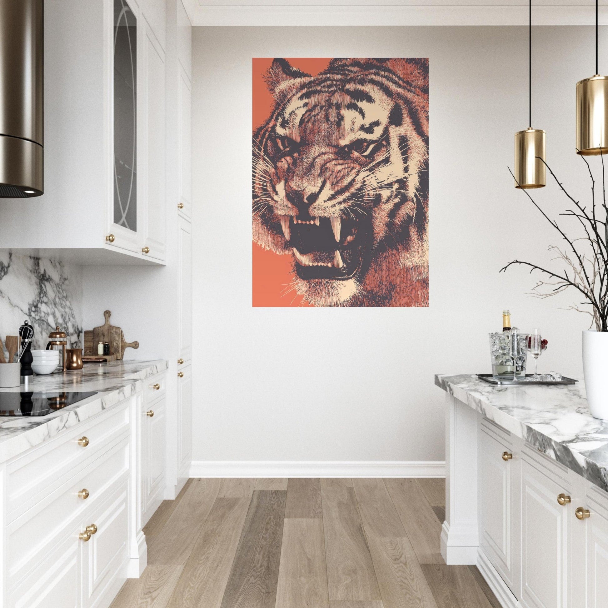 Stunning Close - Up Tiger Poster - Sillystroke