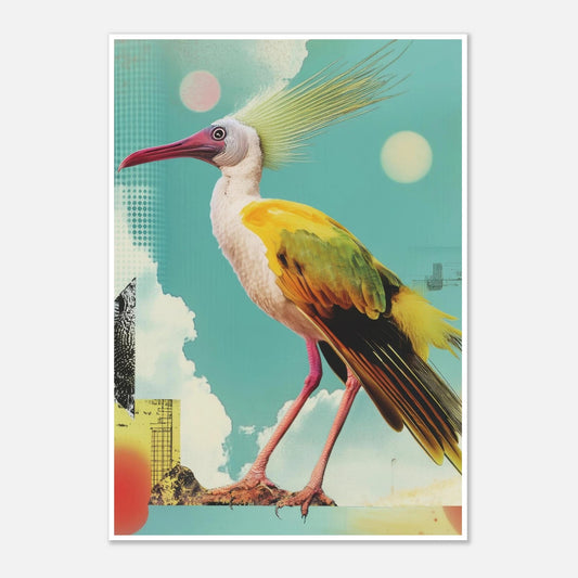 Surreal colorful bird Poster - Sillystroke