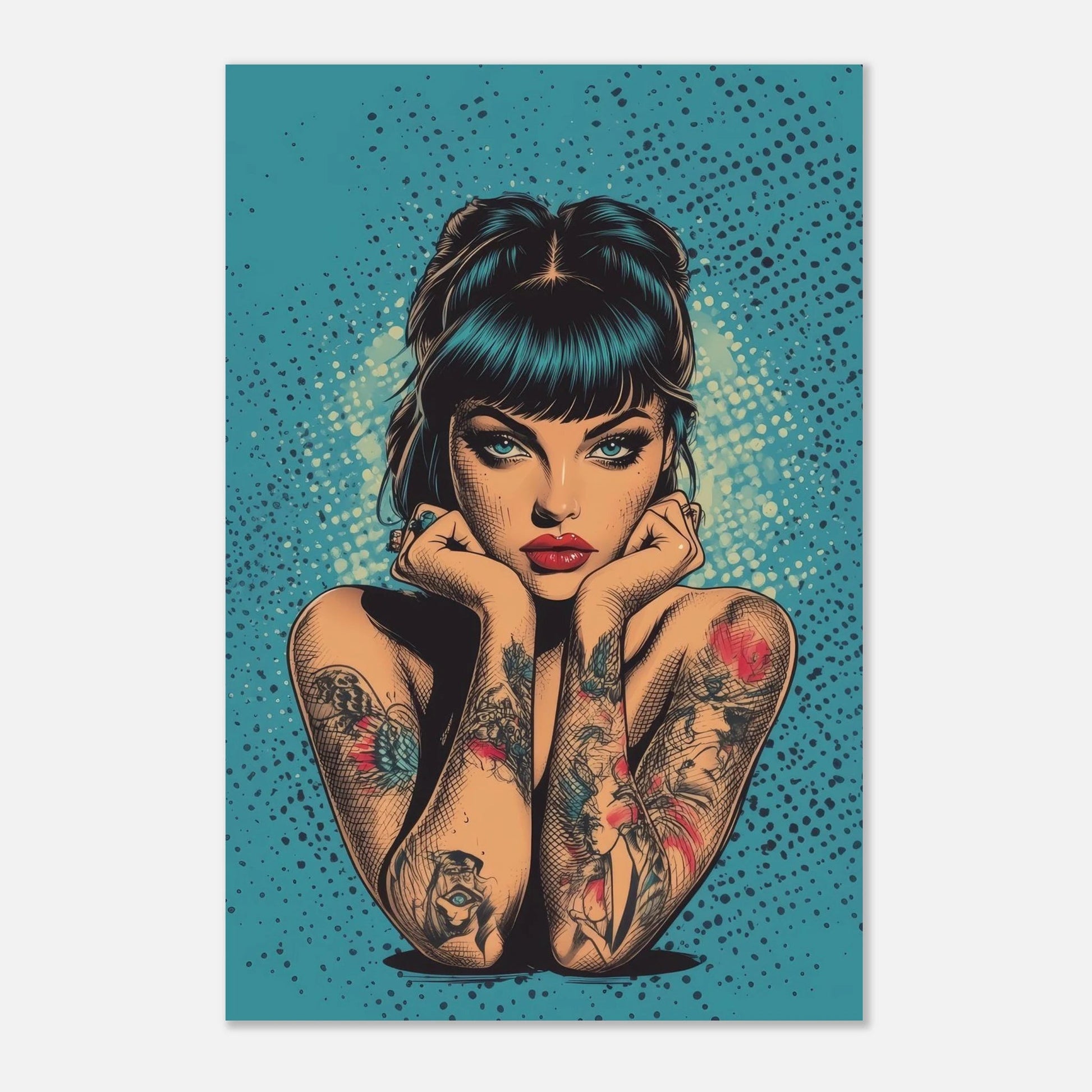 Tattooed comic woman poster – Sillystroke Tattooed comic woman poster – Sillystroke