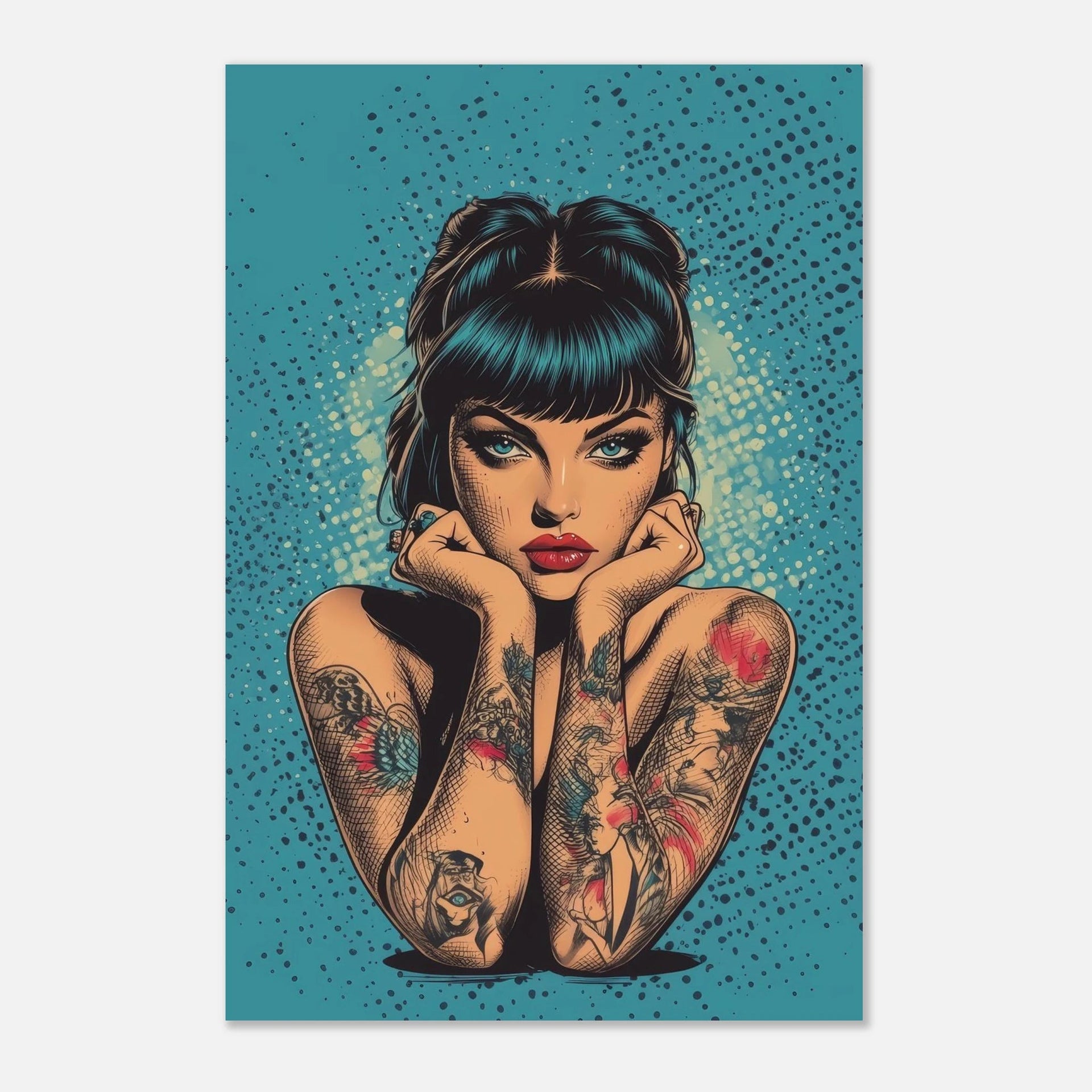 Tattooed comic woman poster – Sillystroke