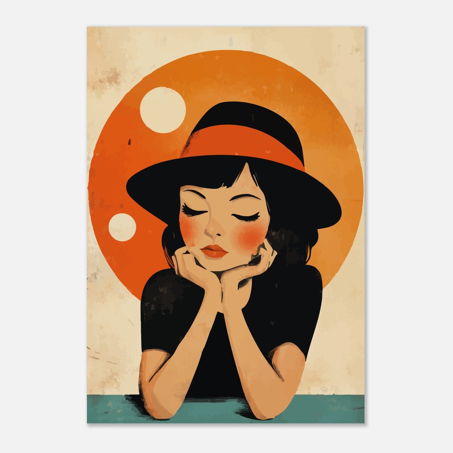 Thoughtful girl poster - Sillystroke