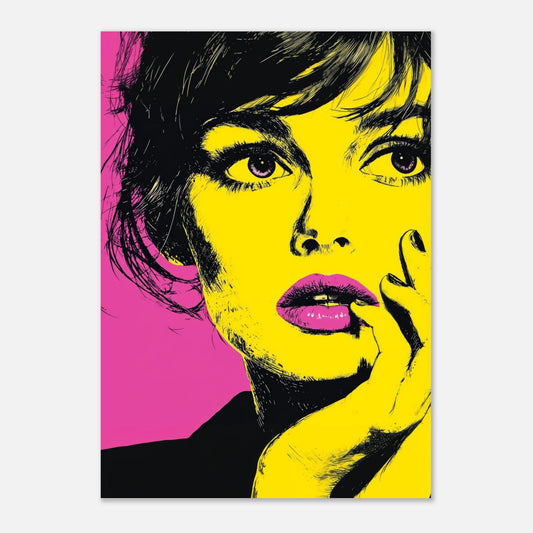 Thoughtful Woman Pop Art Poster - Sillystroke