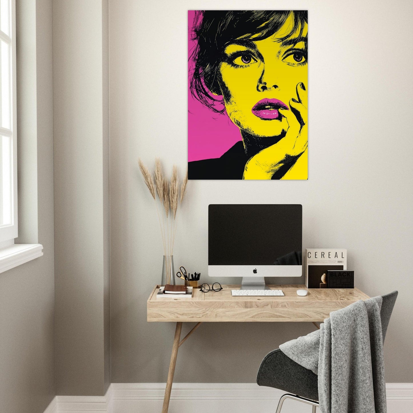 Thoughtful Woman Pop Art Poster - Sillystroke