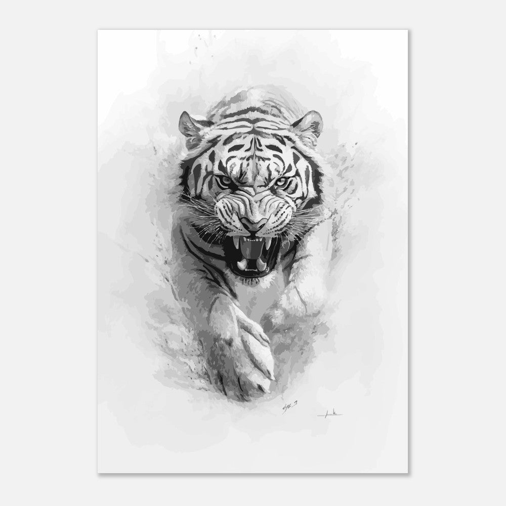 Tiger sketch poster - Sillystroke