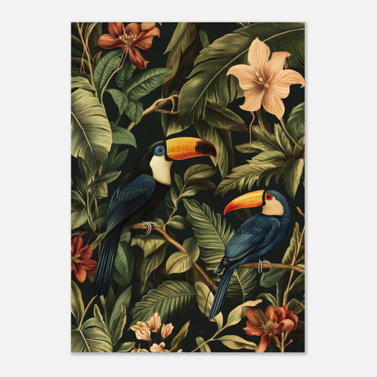 Tropical toucans poster - Sillystroke