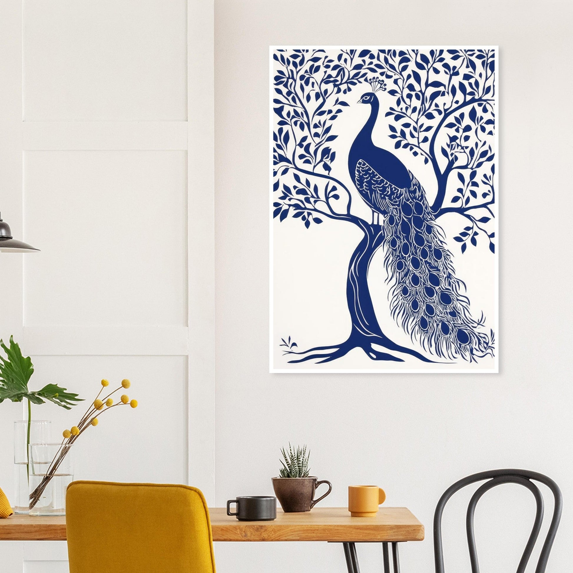 Vibrant peacock poster - Sillystroke