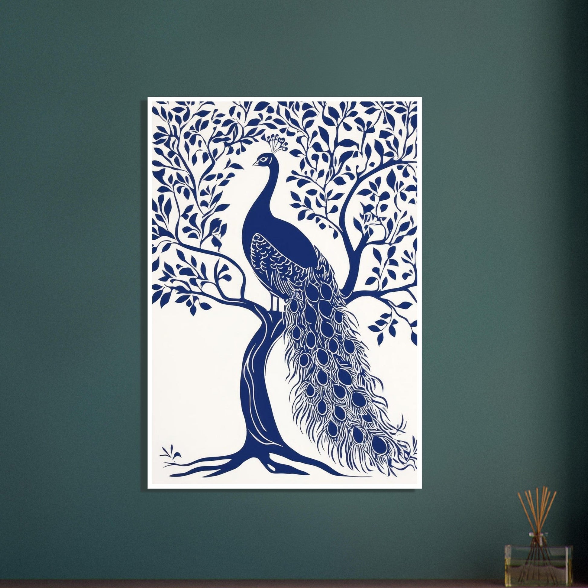 Vibrant peacock poster - Sillystroke