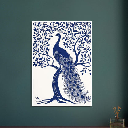 Vibrant peacock poster - Sillystroke