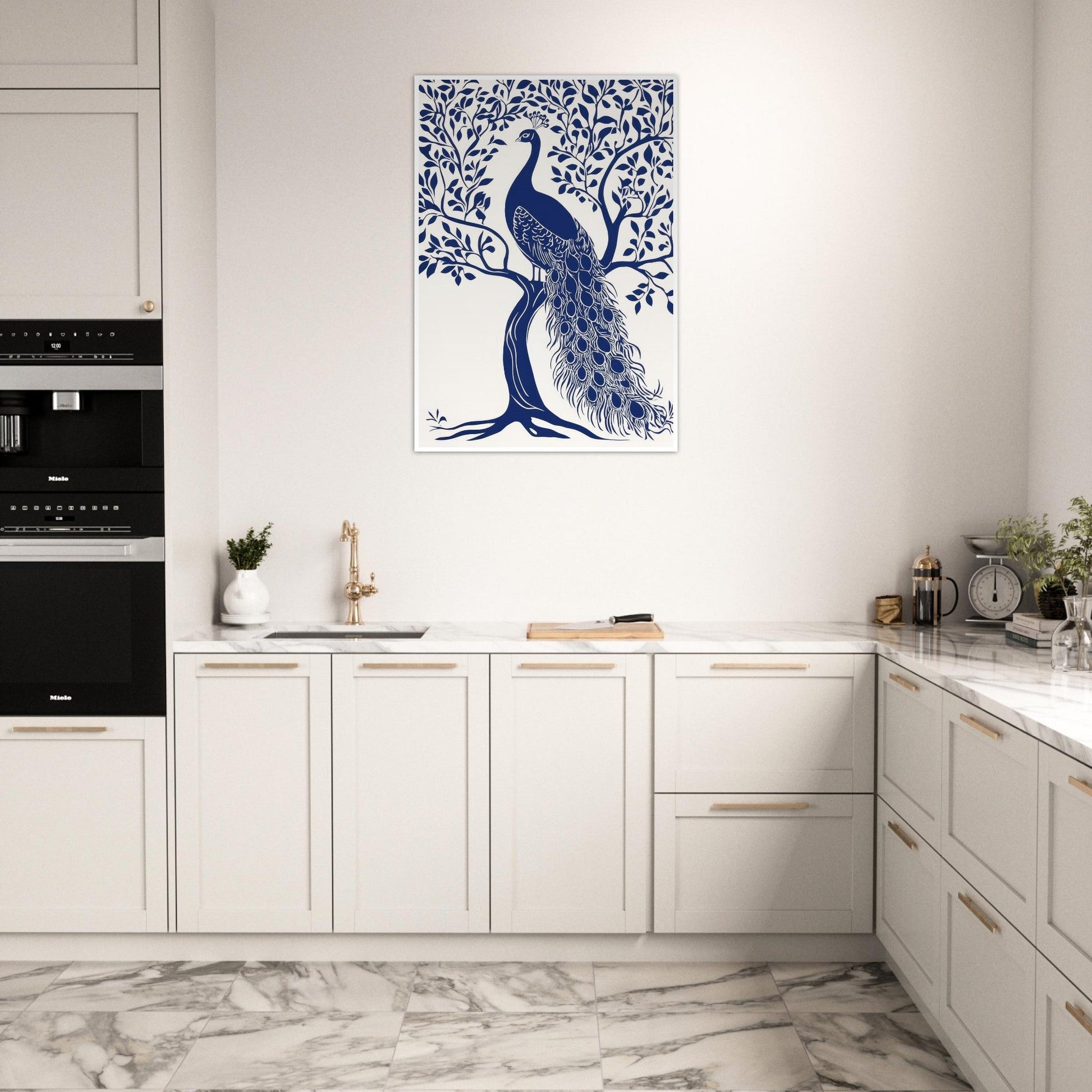 Vibrant peacock poster - Sillystroke