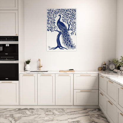 Vibrant peacock poster - Sillystroke