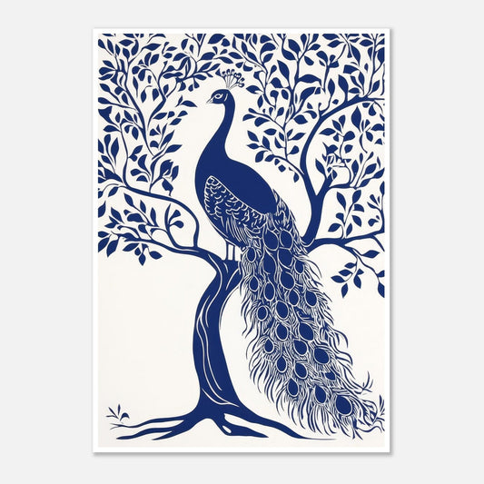 Vibrant peacock poster - Sillystroke