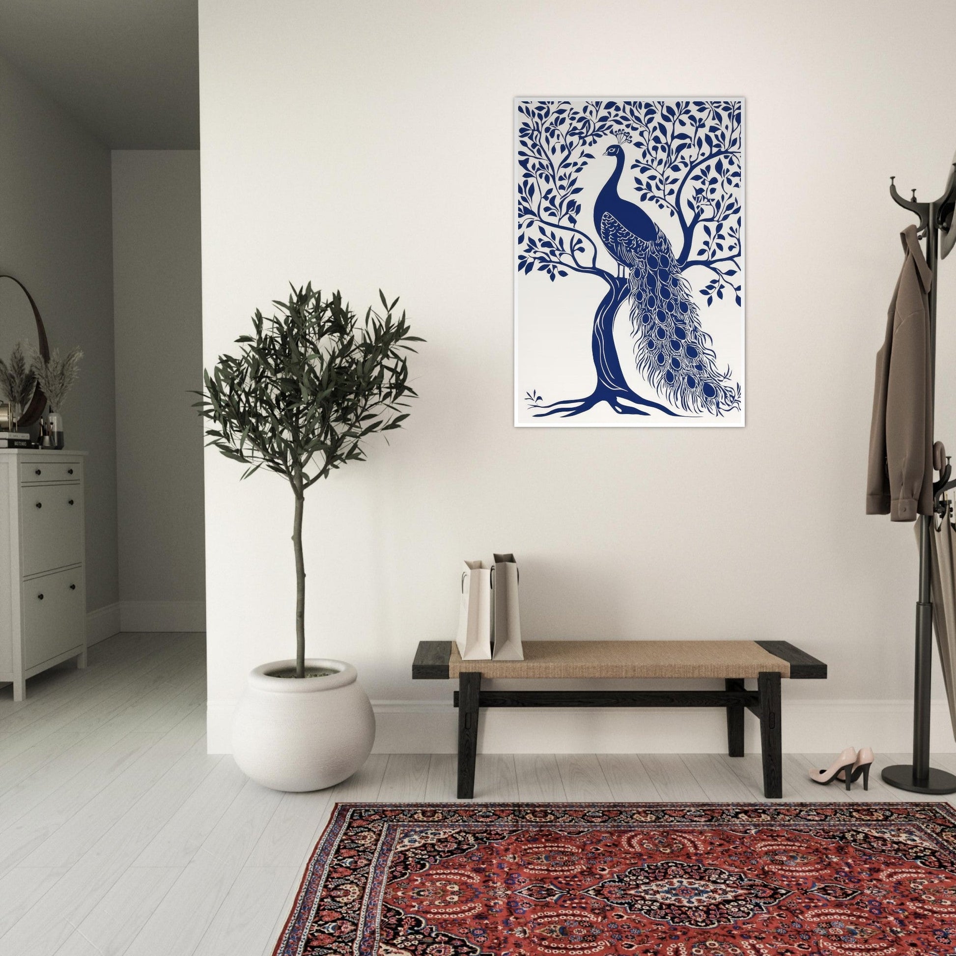 Vibrant peacock poster - Sillystroke