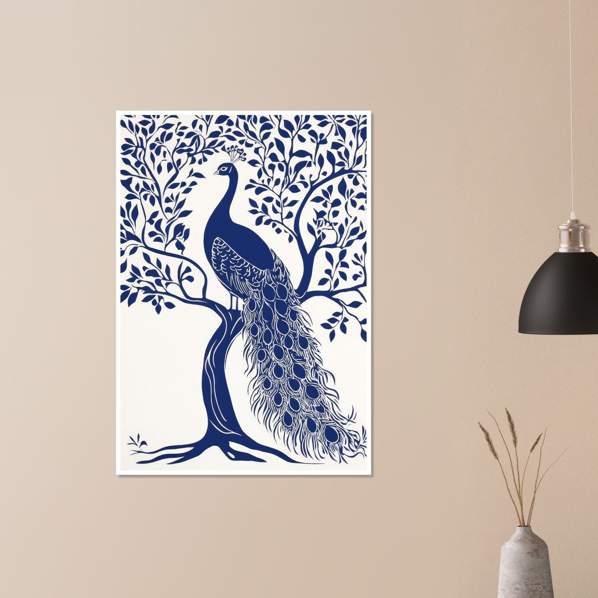 Vibrant peacock poster - Sillystroke