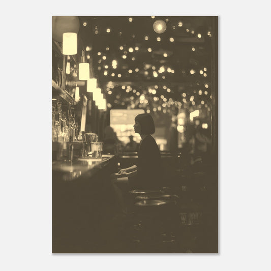 Vintage photograph in a bar poster - Sillystroke