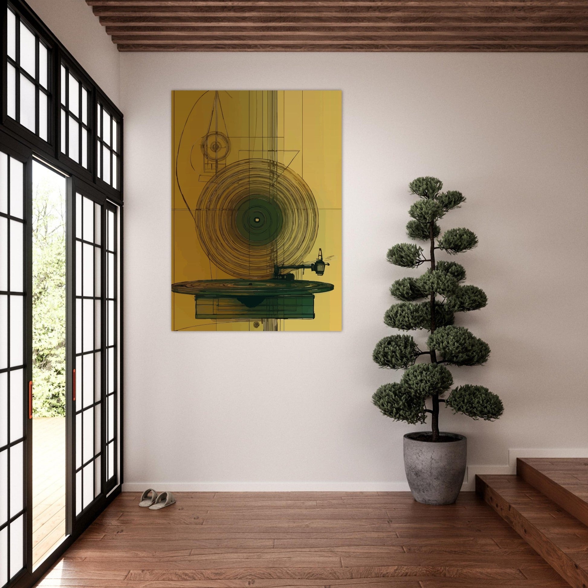 Vintage vinyl player poster - Sillystroke