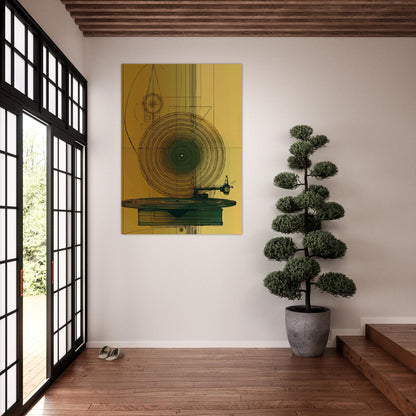 Vintage vinyl player poster - Sillystroke