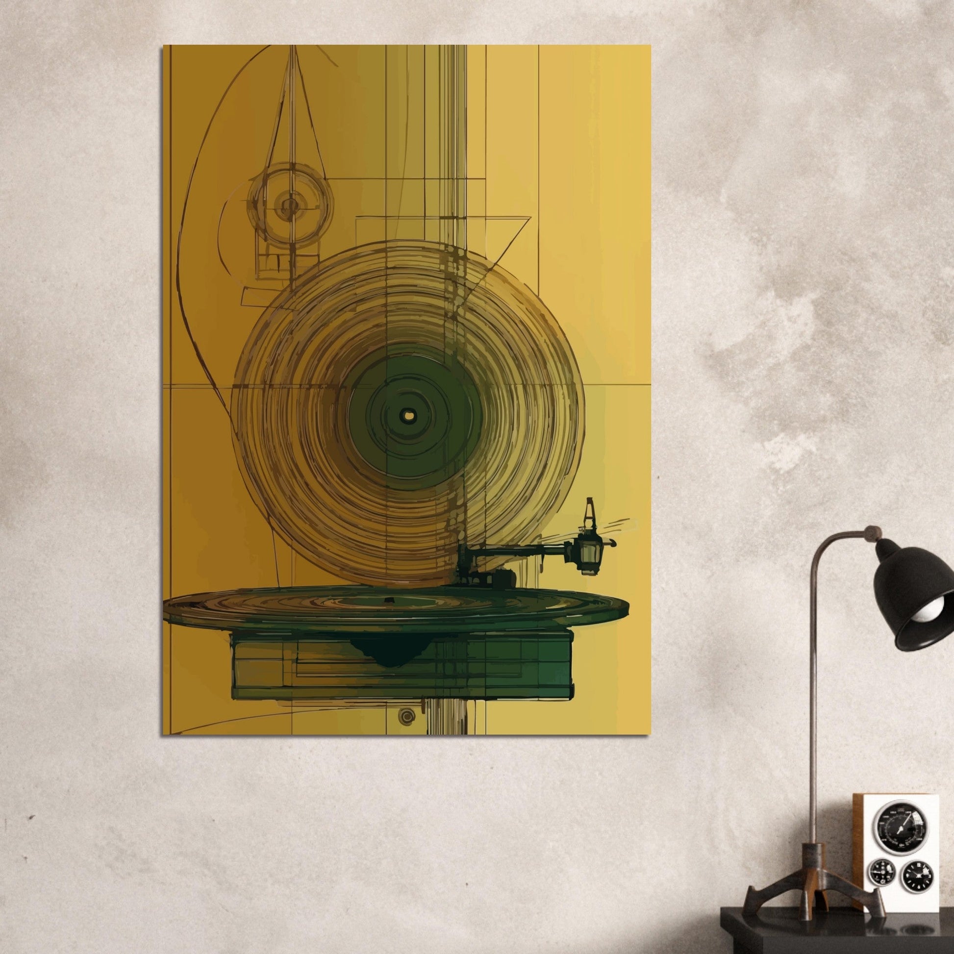 Vintage vinyl player poster - Sillystroke
