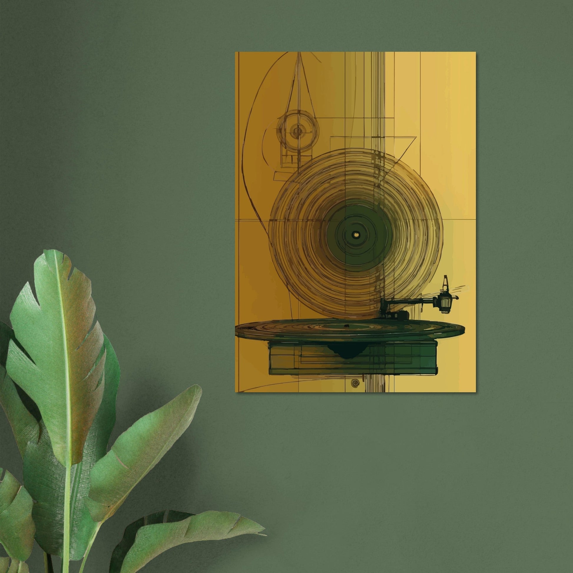 Vintage vinyl player poster - Sillystroke