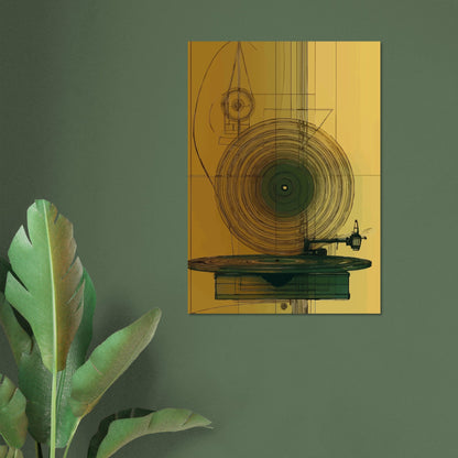 Vintage vinyl player poster - Sillystroke