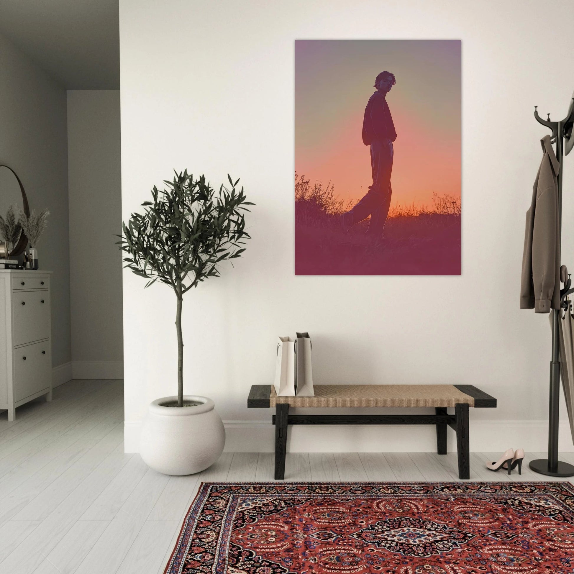 Walking through dusk poster - Sillystroke