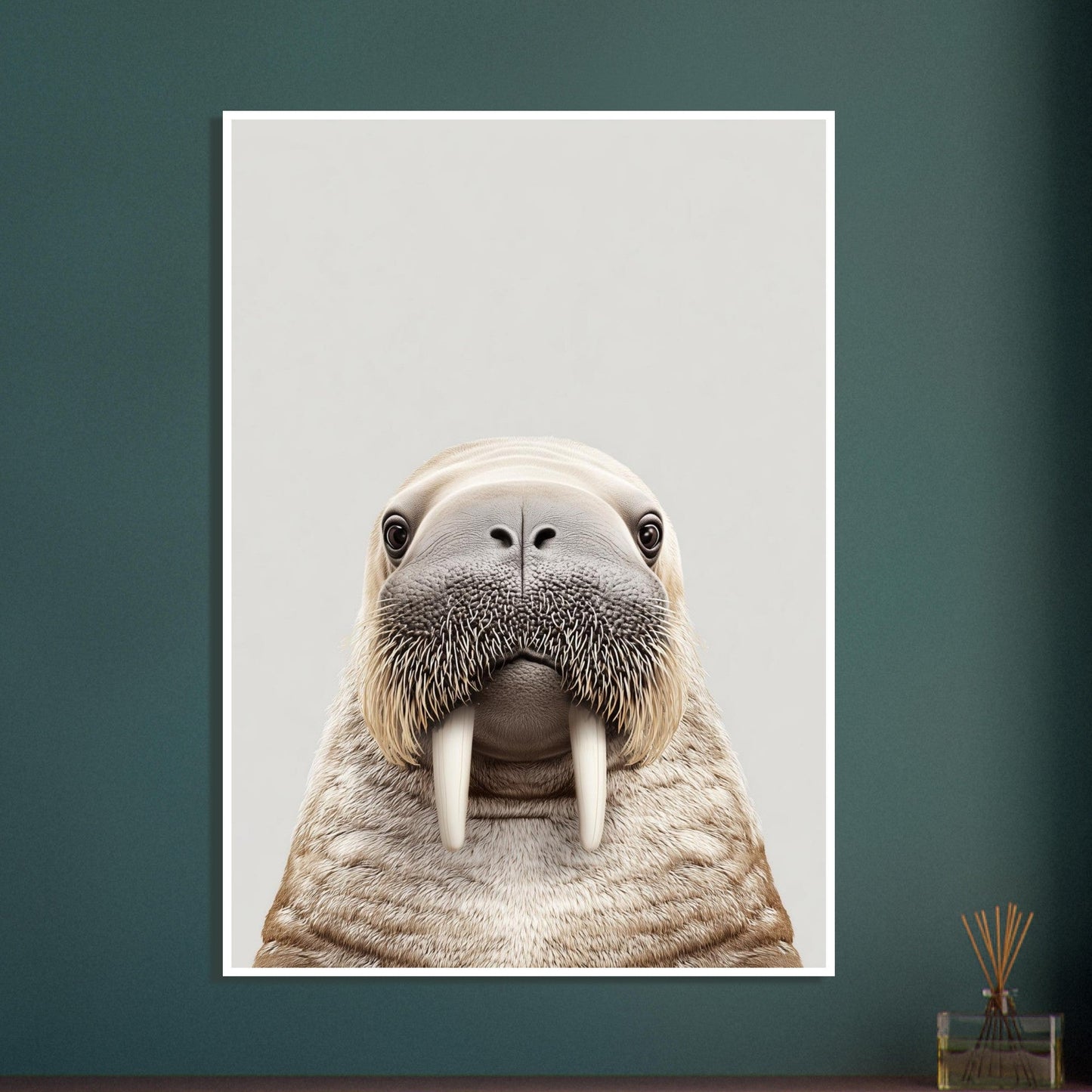 Walrus portrait poster - Sillystroke