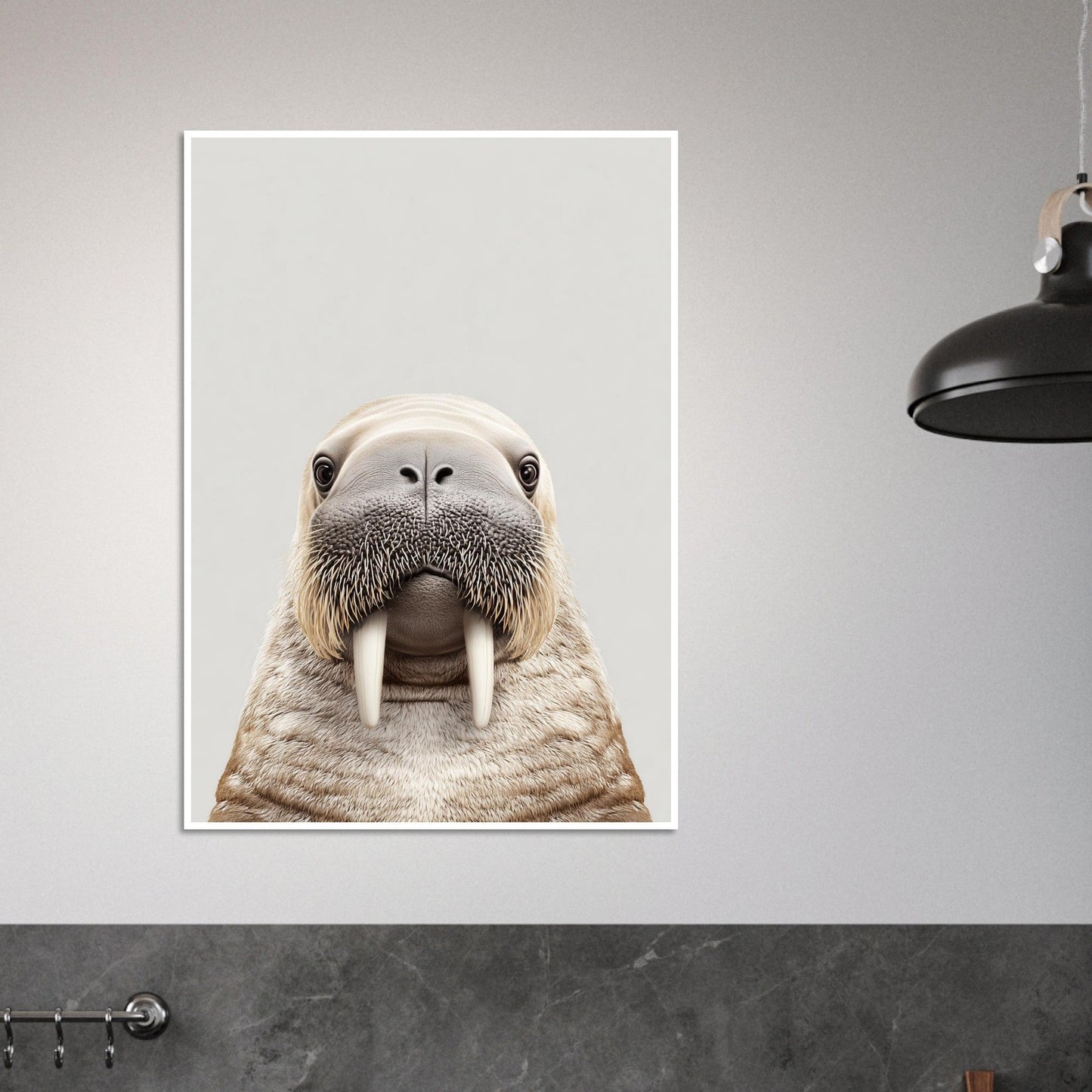 Walrus portrait poster - Sillystroke