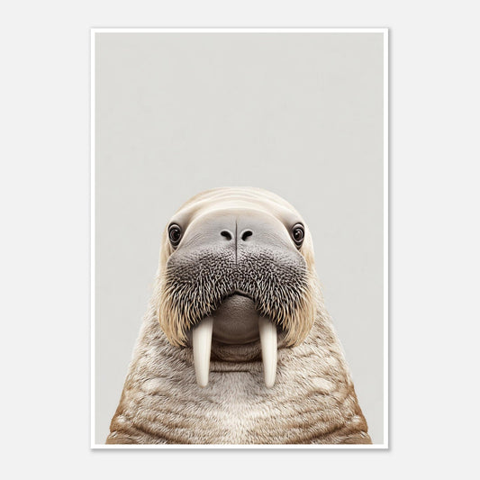 Walrus portrait poster - Sillystroke
