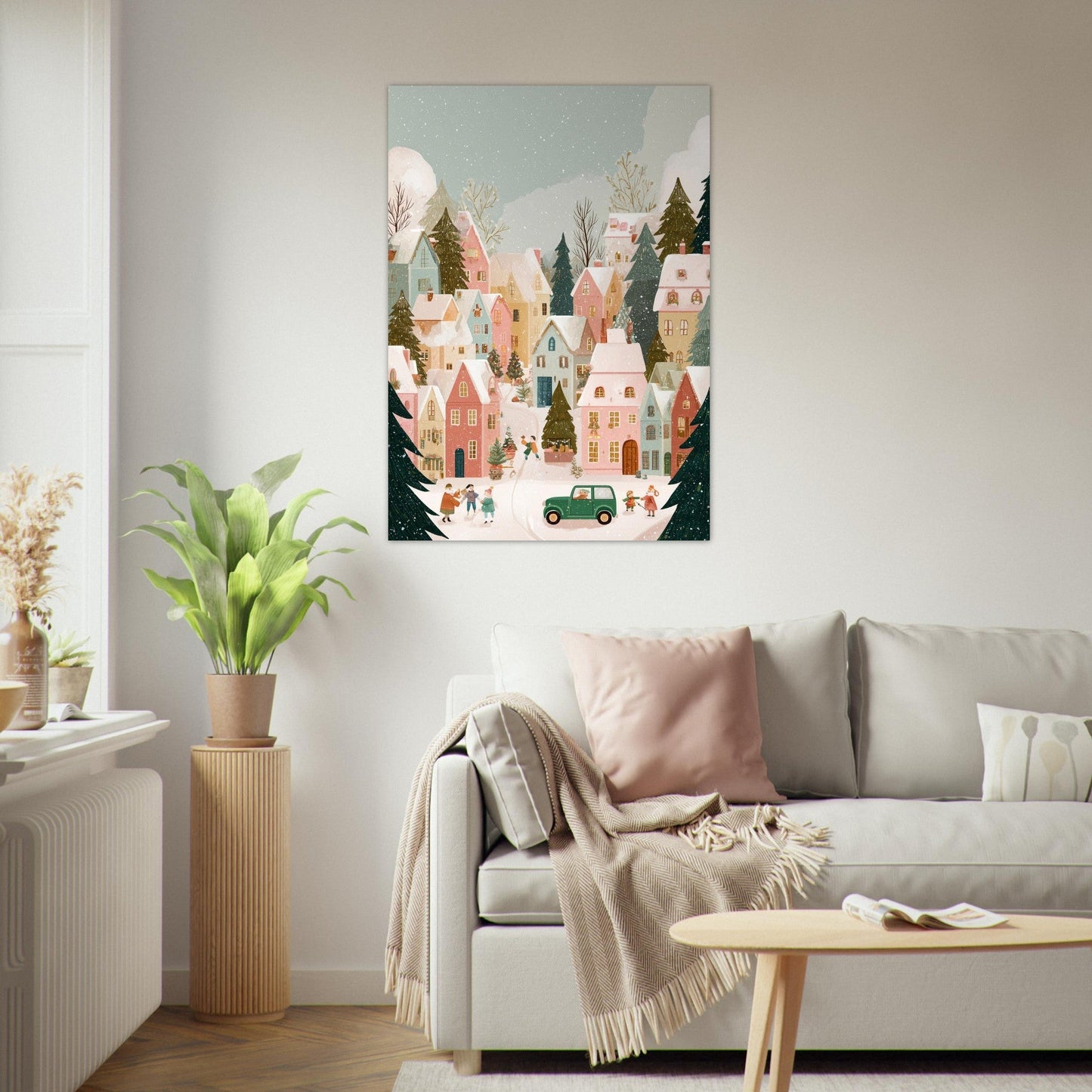 Whimsical Christmas Village Poster - Sillystroke