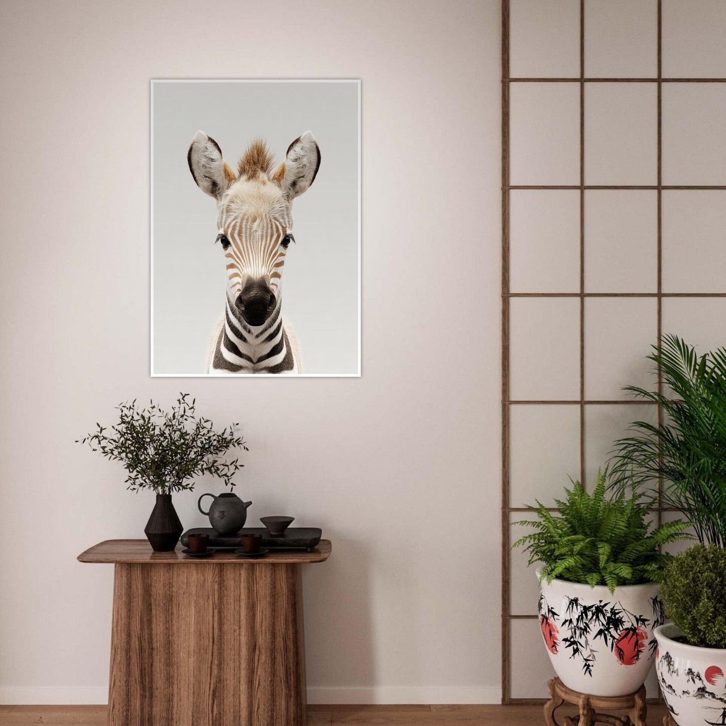 Zebra portrait poster - Sillystroke