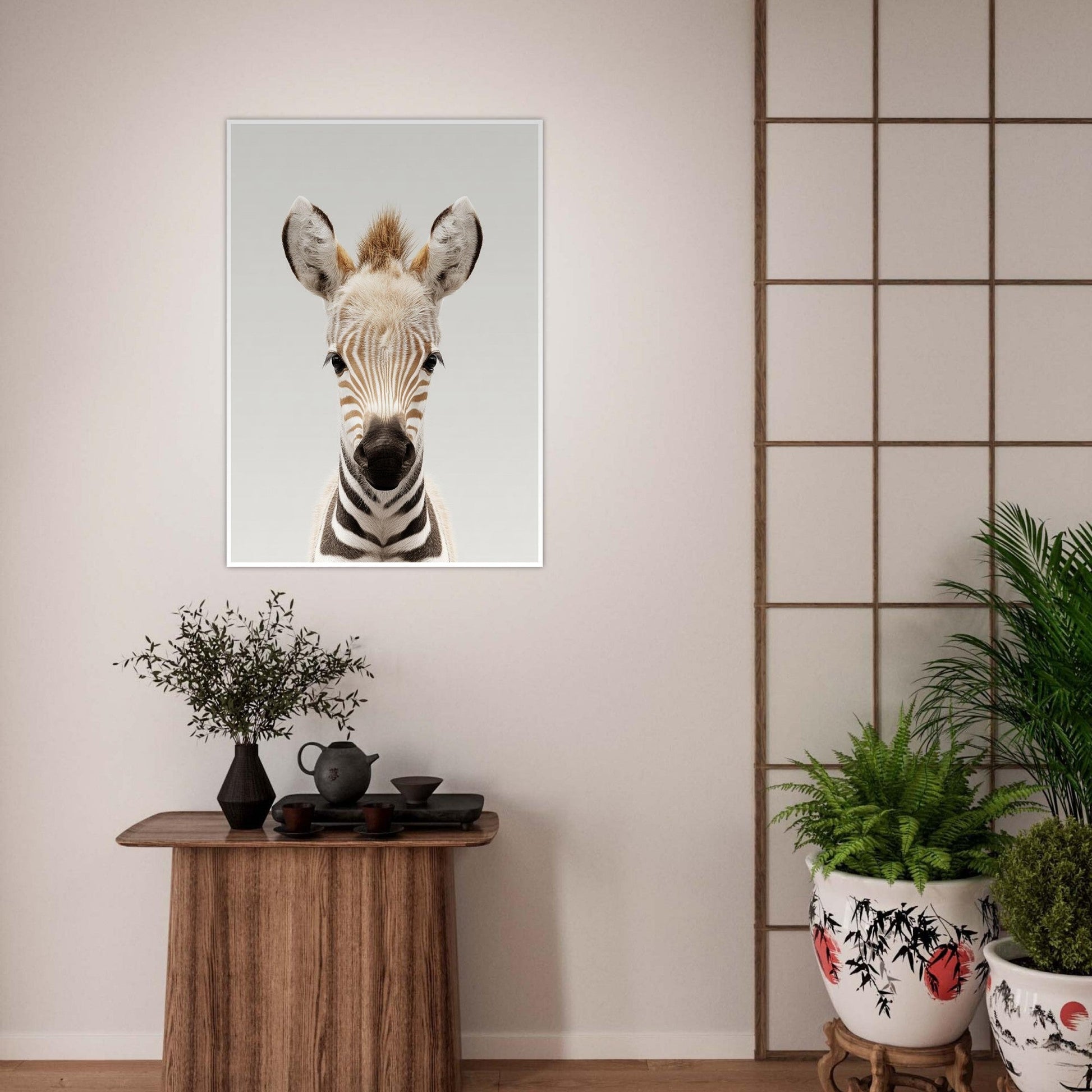 Zebra portrait poster - Sillystroke